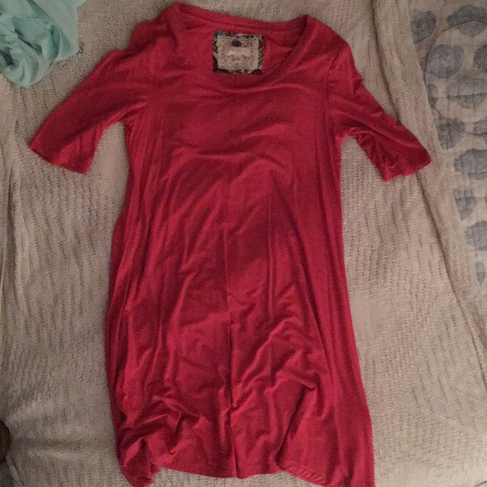 Red cotton dress